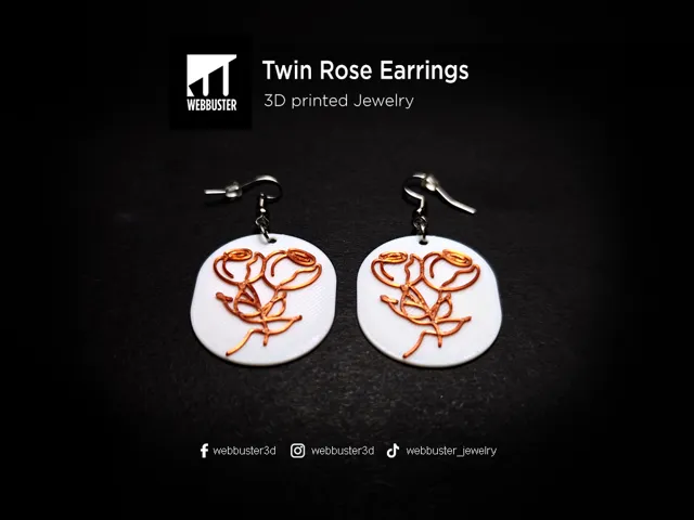 Twin Rose Earrings