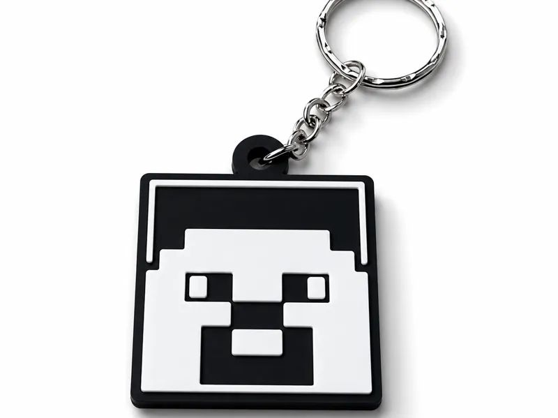 Minecraft Steve Face Keychain