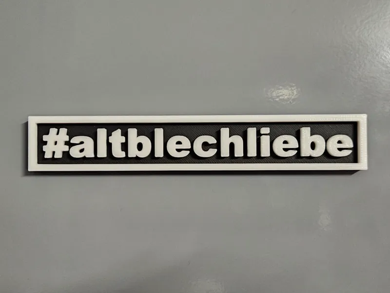 Schild Altblechliebe