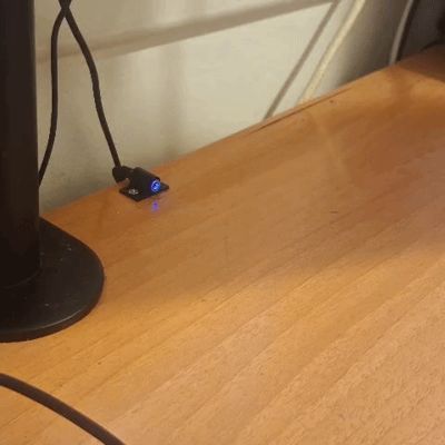 Magnetic usb cable holder  
