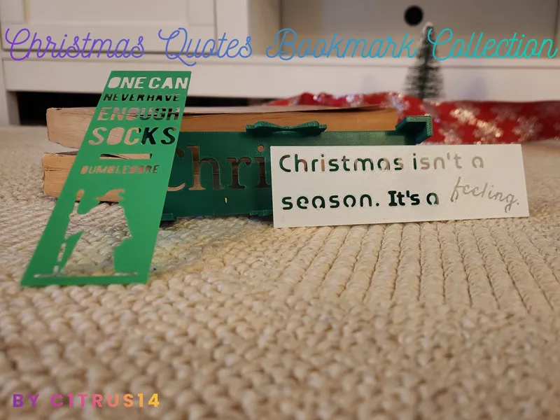 Christmas Quotes Bookmark Collection 