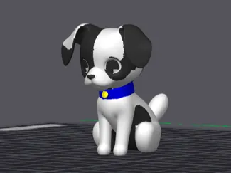 Cute sitting dog dalmatian