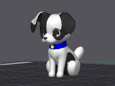 Cute sitting dog dalmatian