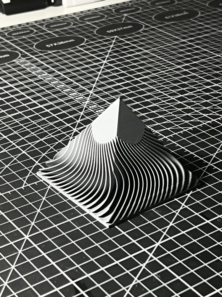 Wave Minimalism Pyramid - Free 3D Print Model - MakerWorld