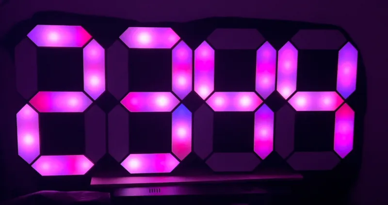 X3D 4-digit huge wall clock