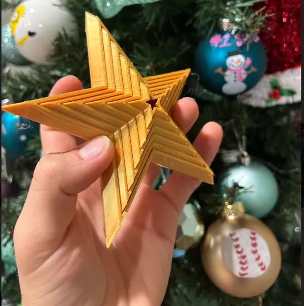 Étoile de Noël pliable