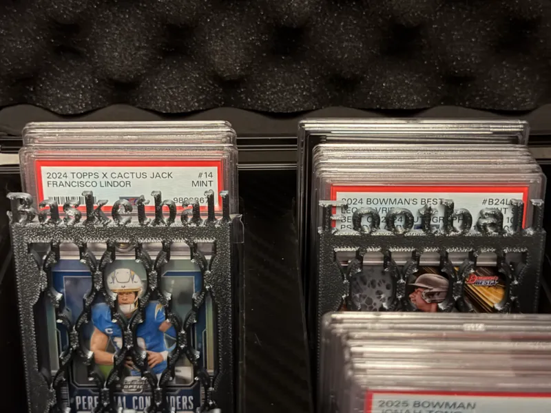Sports Card Slab Case Dividers w/ Labels/Names