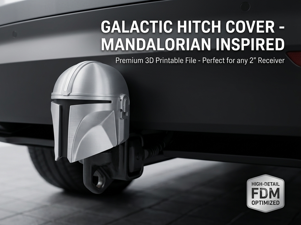 Galactic Mandalore-Inspired Trailer Hitch Cover 