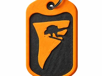 Chaveiro Personalizado Preto e Laranja Exclusivo
