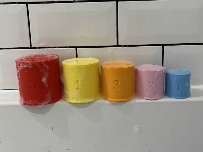 Stackable Counting Bath Cups (1–5)