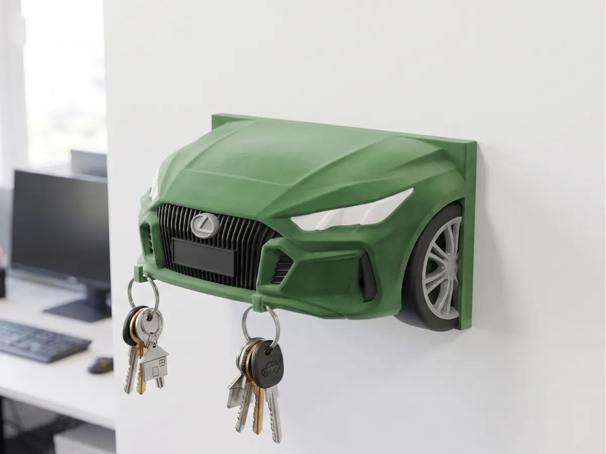 3d Printable Key Rack Modern Sports Car Wall Key Holder - Free 3D Print Model - MakerWorld