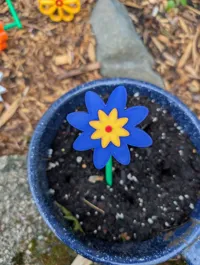 Three Color Petal Stake