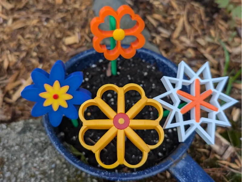 Flower Garden Stakes - 4 Different Styles
