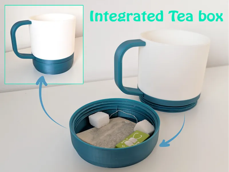 Porcelain cup with tea compartment
