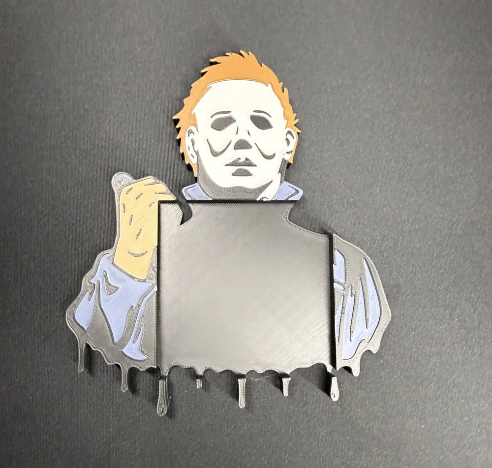 Michael Myers Sticky Note Pad Holder - Free 3D Print Model - MakerWorld