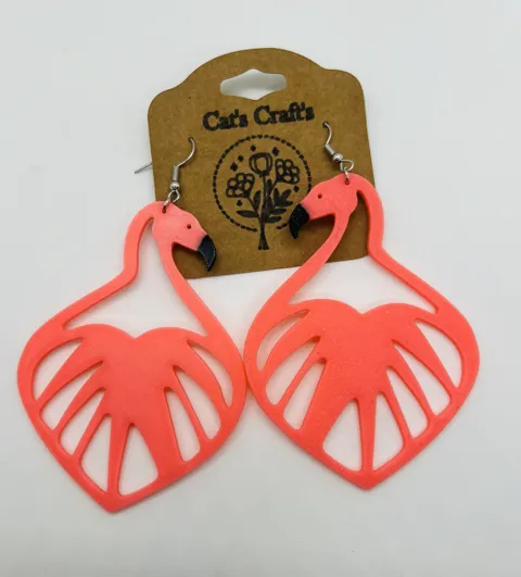 Flamingo Earrings.