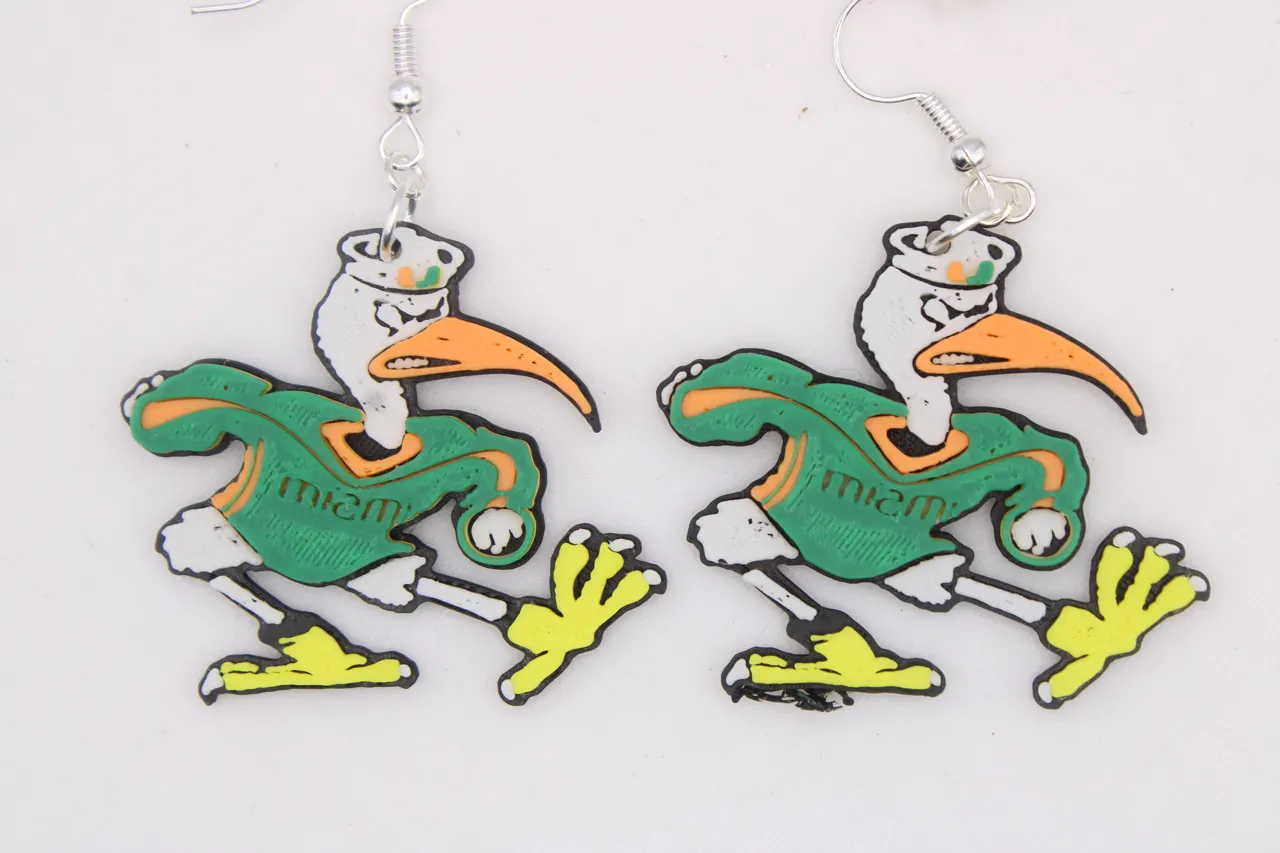 Miami Hurricanes Earrings view 3