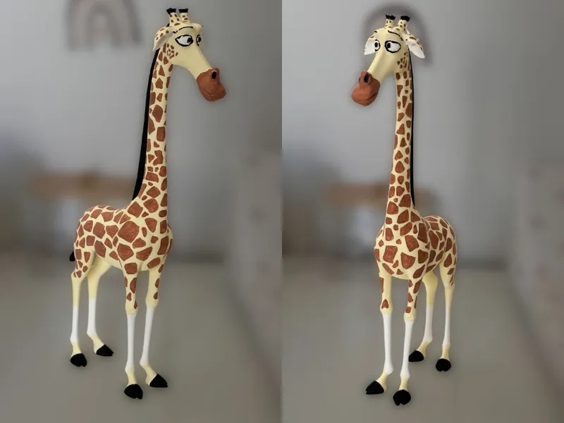 Melman Giraffe Madagascar – Paintable Figure