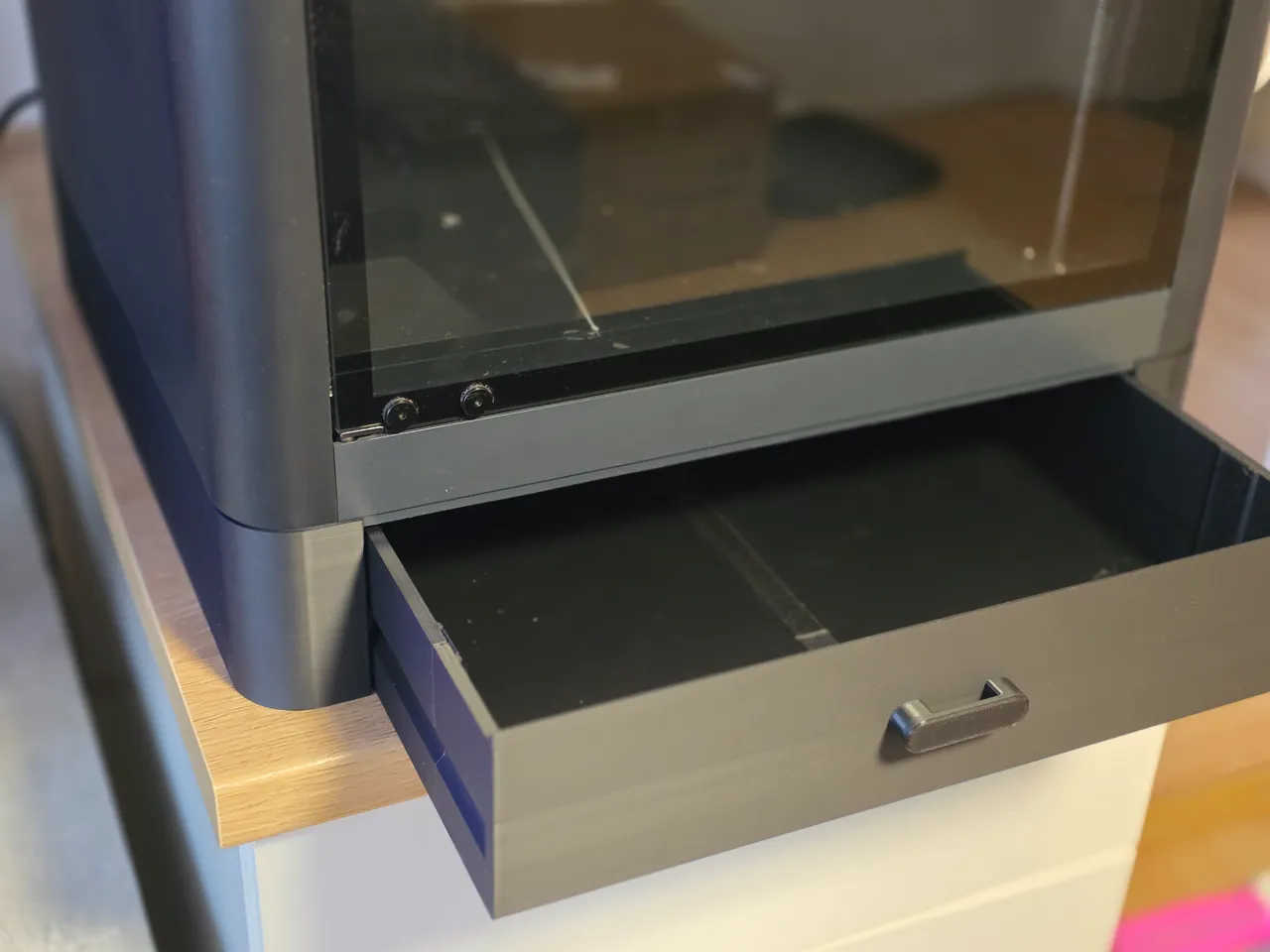 Storage drawer for P1P P1S X1C Printer riser view 4