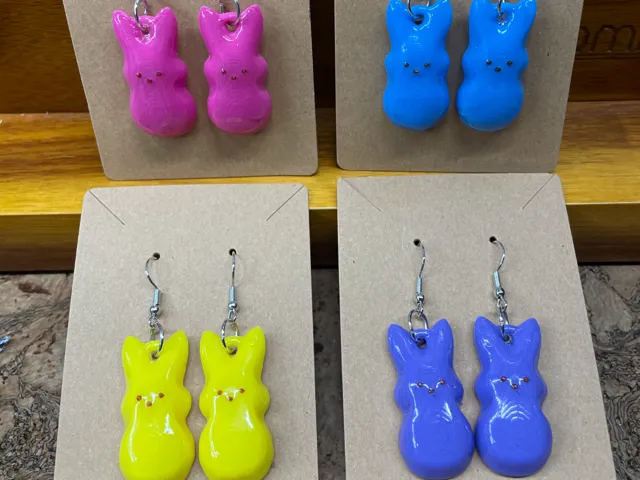 Peeps Easter Bunny Earrings
