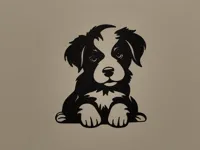 Décoration murale silhouette de chien — photo 2