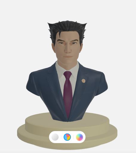 Miniatura 2 do modelo 3D Phoenix Wright - Ace Attorney Iconic "Objection!"