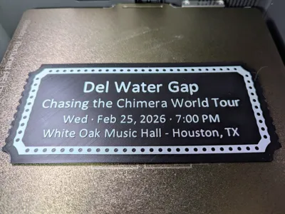 Concert Ticket Gift Voucher