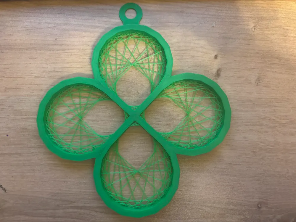 String art simple 4 leaf clover by 3d_it - MakerWorld