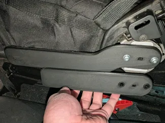 Jeep JL Wrangler seat height adjustment lever