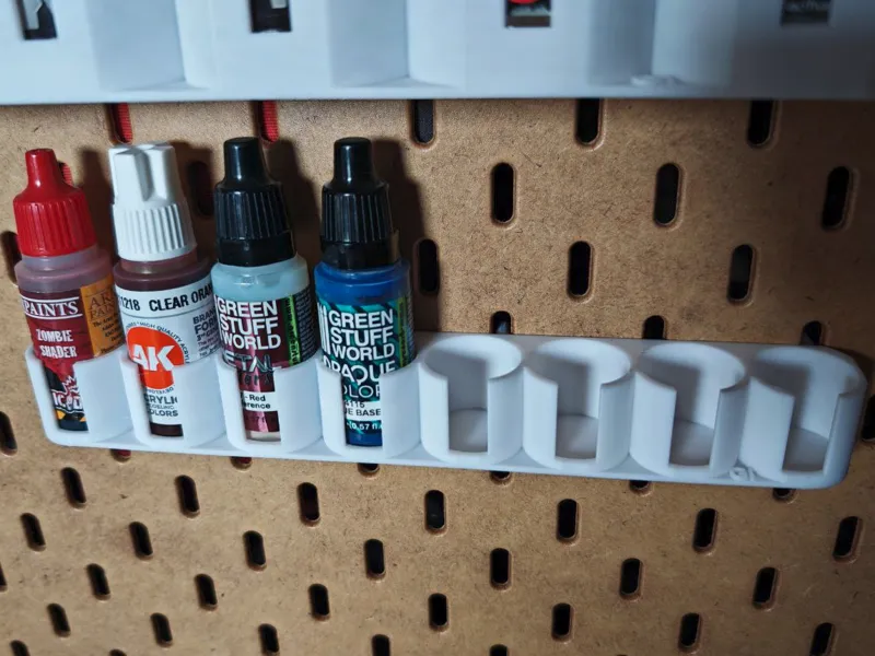Ikea skadis support for AK 18 ml paint bottle
