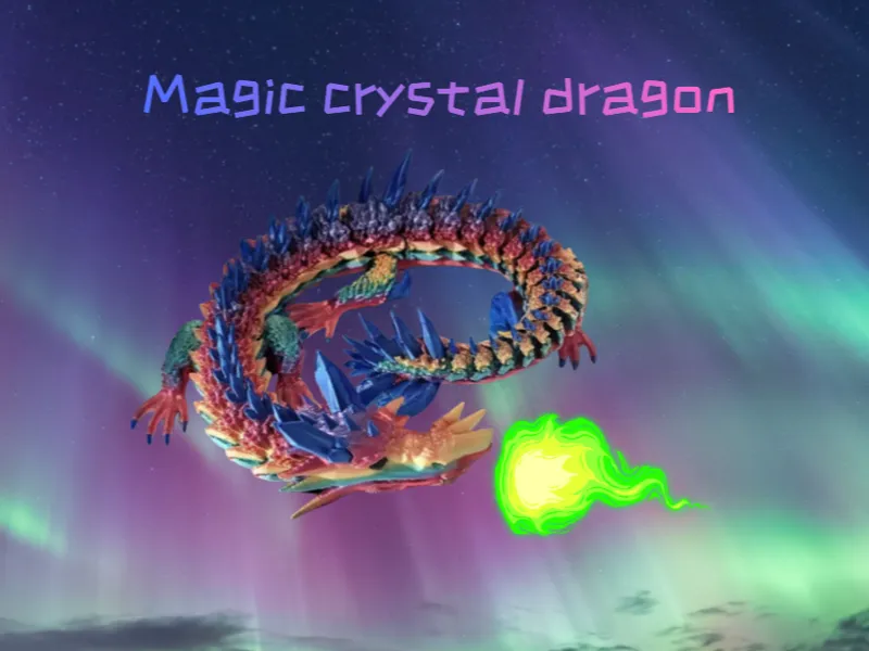 Articulated crystal dragon 
