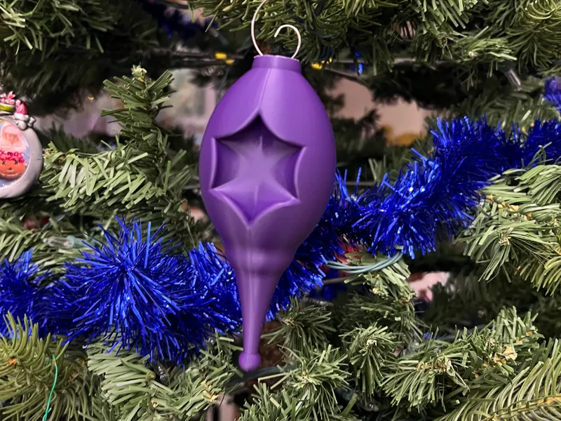 Retro1950s Christmas tree geometric ornament