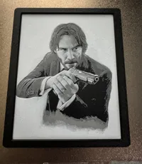 Dos de cadre John Wick avec support ou fixation murale — photo 3