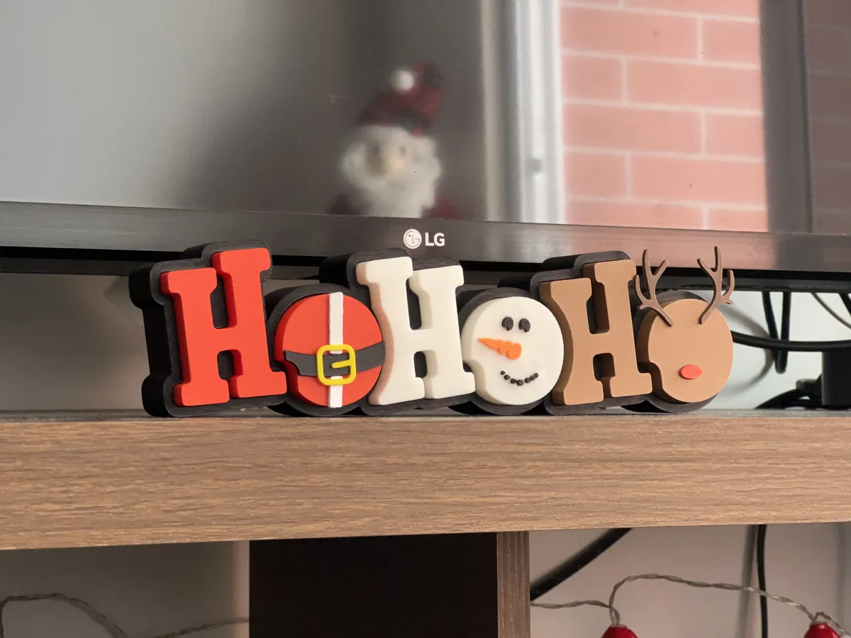 Christmas hohoho Sign by MEAF designs MakerWorld: Download Free 3D Models - 3D model önizlemesi