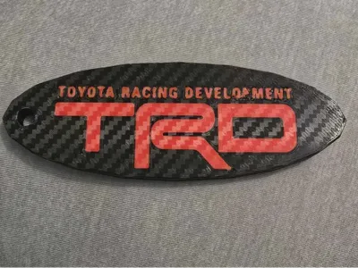 Toyota TRD keychain, upside down for effects.