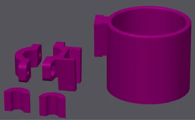Travel Mug Holder with Tube Clamp and Adapters