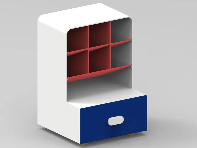 Miniatura 1 do modelo 3D 桌面斜插式笔筒