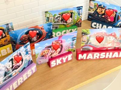 Paw Patrol Names Photo Stand