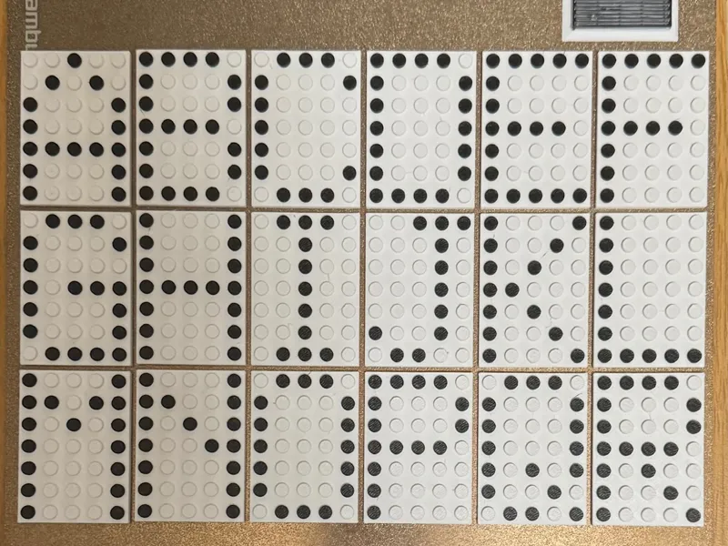 5x7 dot matrix alphanumeric bricks - 48 in all