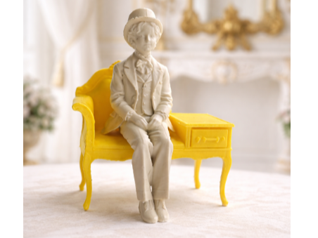Elegant Victorian Boy Sitting -Dollhouse Figure