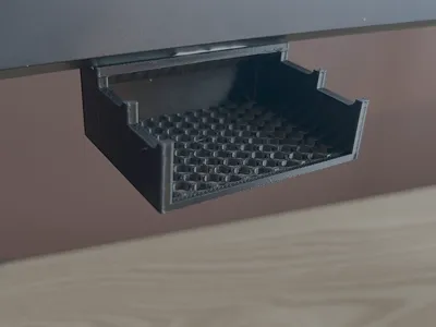 Under Monitor Pen Tray v2 extended with shelf