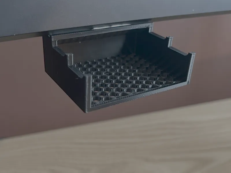 Under Monitor Pen Tray v2 extended with shelf