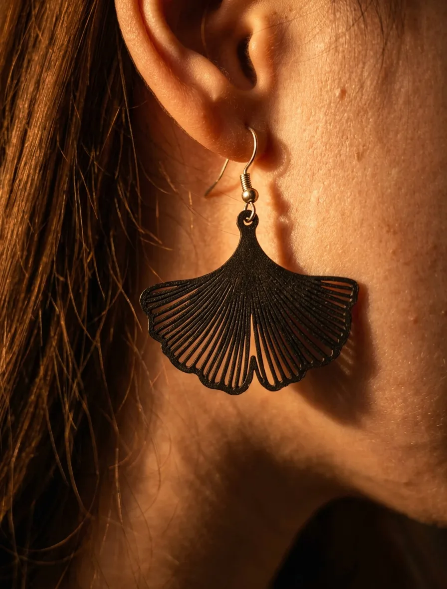 Pendientes Hoja Ginkgo | Moda Elegancia | Aretes view 2