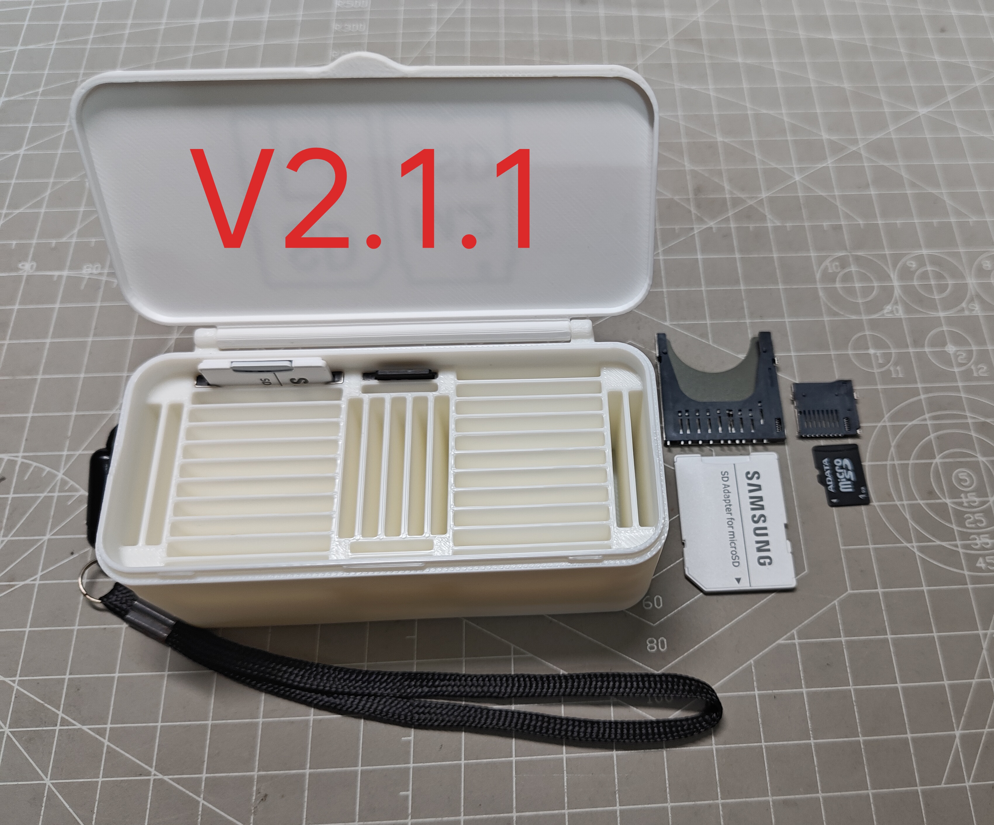 Miniatura 6 do modelo 3D V2自弹版TF SD 储存卡 U盘 读卡器 M.2SSD收纳盒