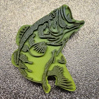 Bass Croc Charm