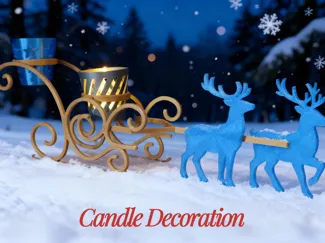Christmas Tealight-Sleigh decoration