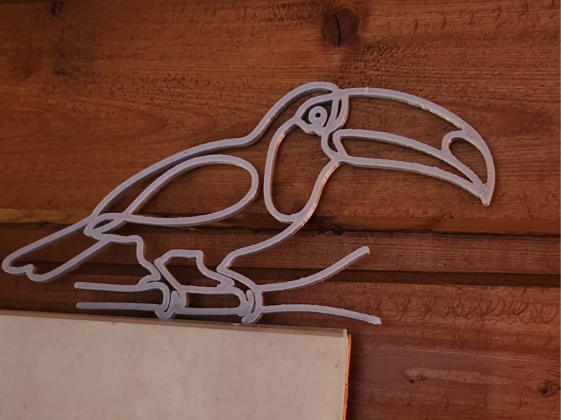 Tukan Silhouette Tropischer Vogel Wand und Stand