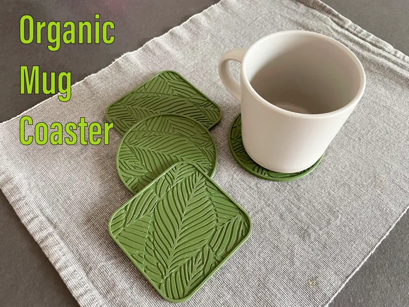 Mug and cup coaster organic ornament