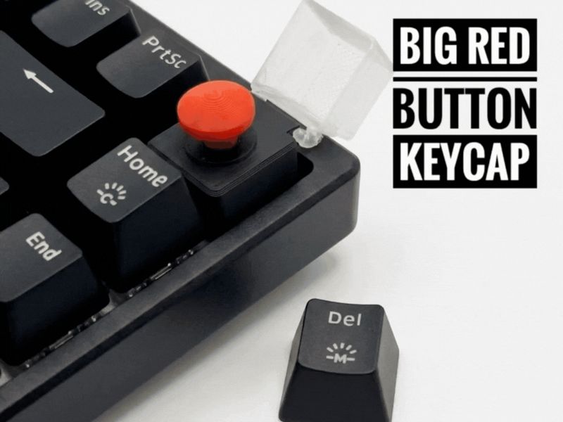 Big red button keycap