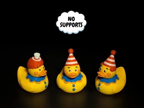 Festive Clown Duck (Support-Free Party Model)